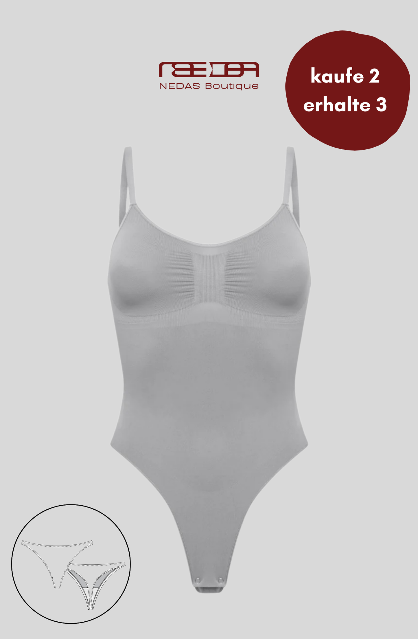 Shapewear mit Push & String - Unsichtbare Eleganz für jeden Tag