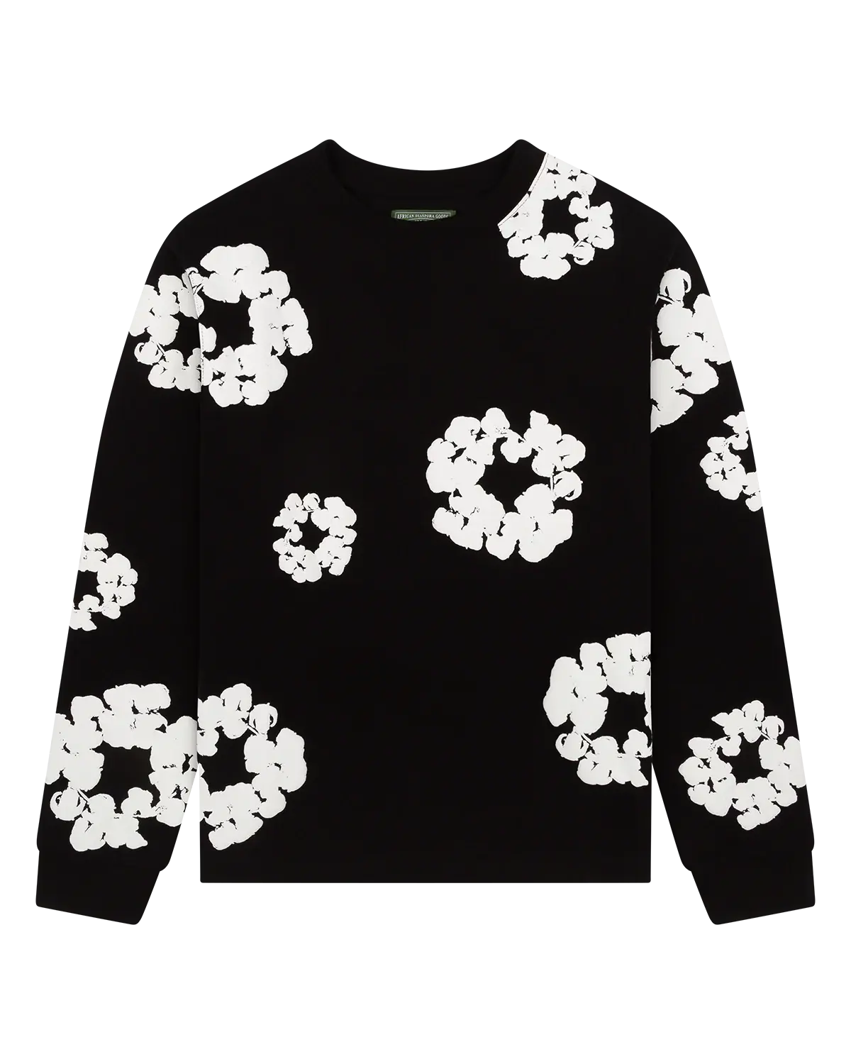 Blumenmuster Sweat Shirt - 100% Cotton