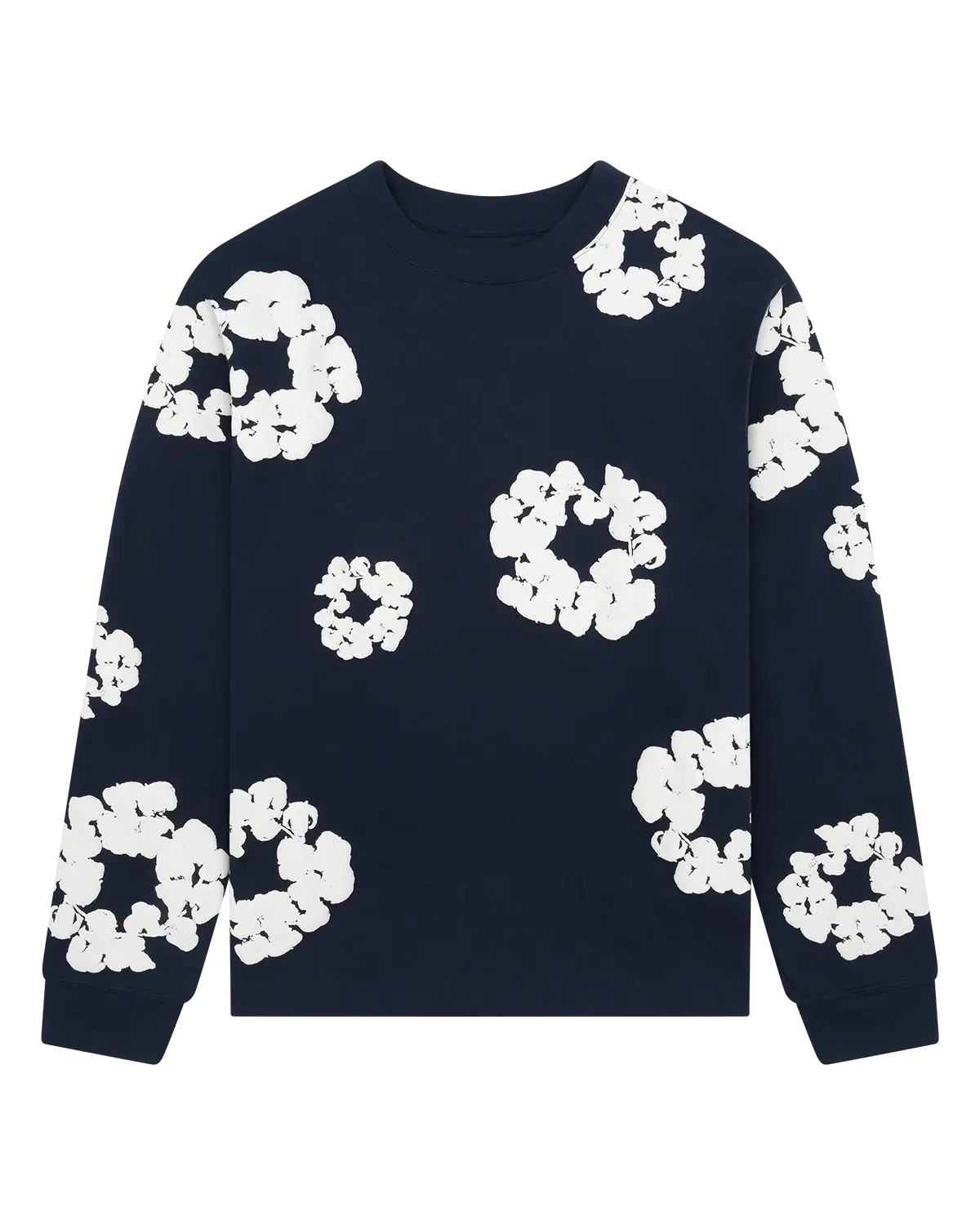 Blumenmuster Sweat Shirt - 100% Cotton