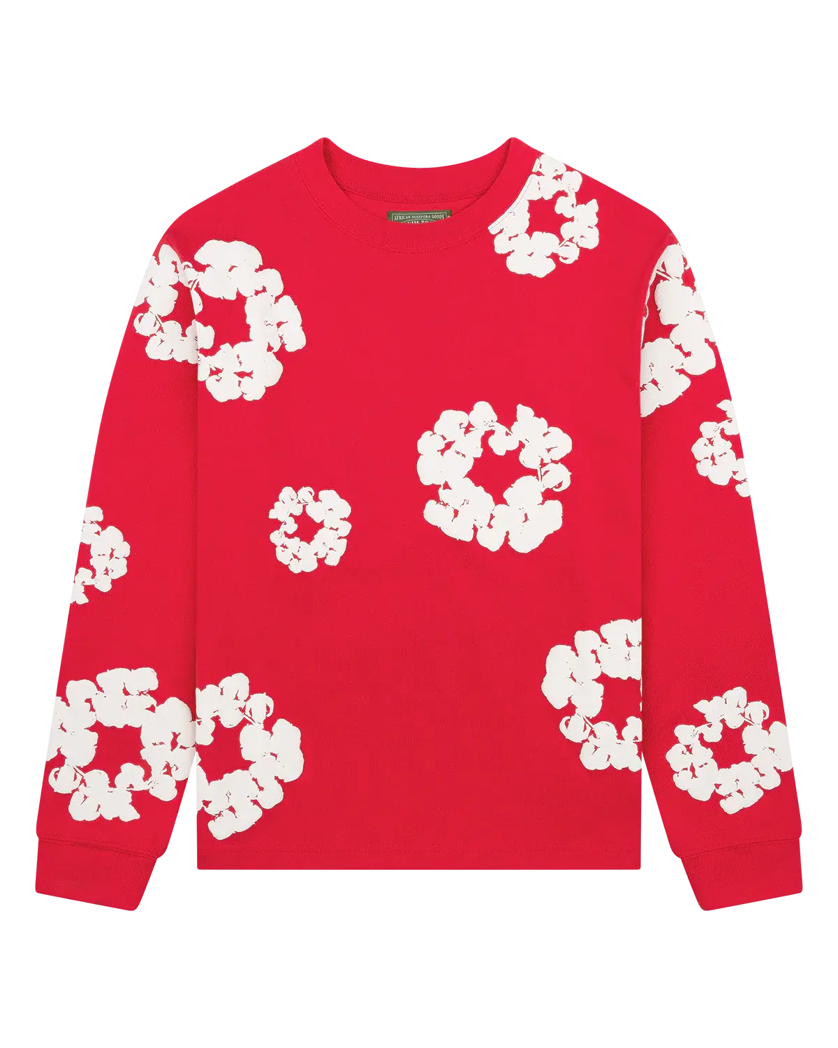 Blumenmuster Sweat Shirt - 100% Cotton