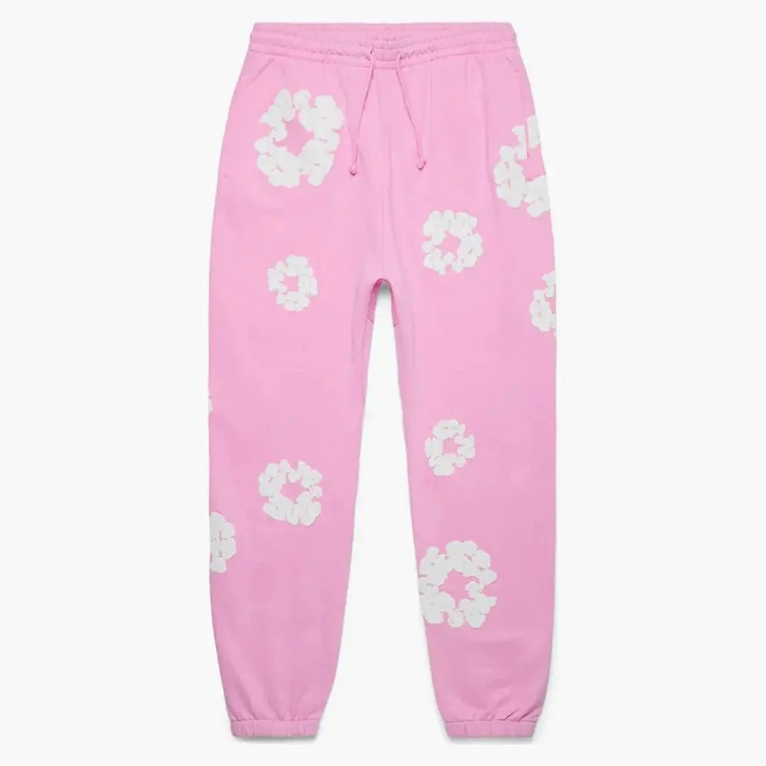 Blumenmotiv Streetwear Jogger - 100% cotton