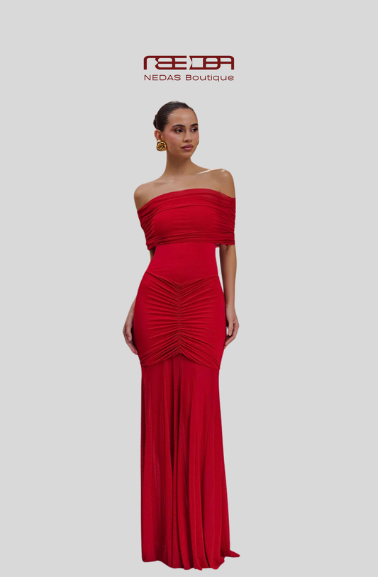 Nadia – Verführerisches Off-Shoulder Kleid