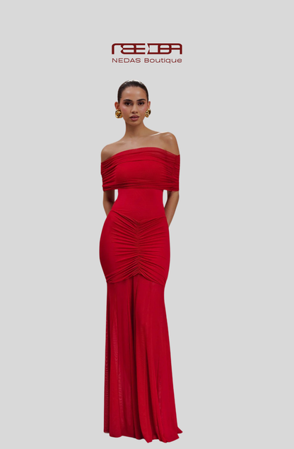Nadia – Verführerisches Off-Shoulder Kleid