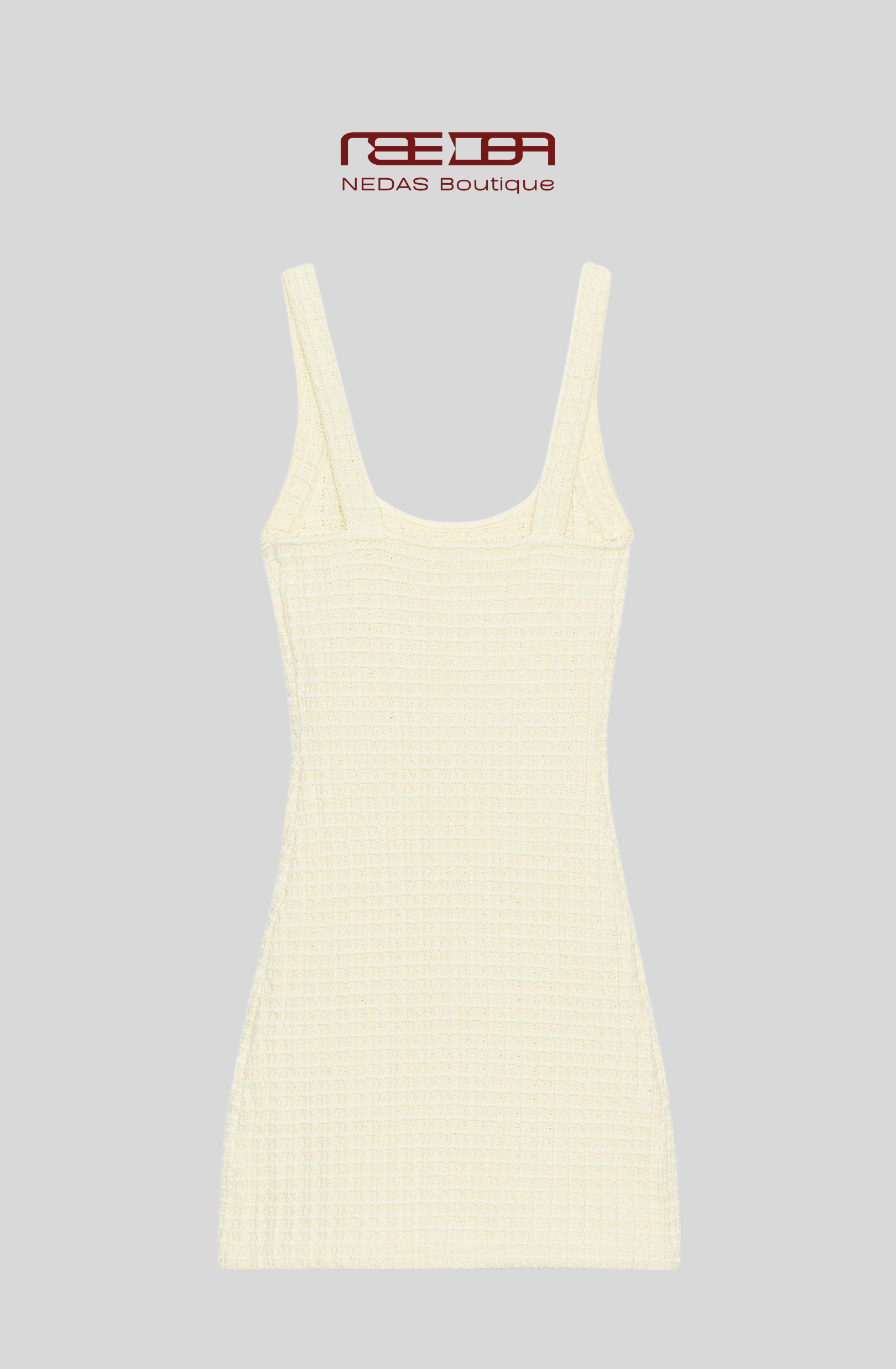 Elina Kleid - Femininer Tweed-Look mit Dekorative Deko-Knöpfe