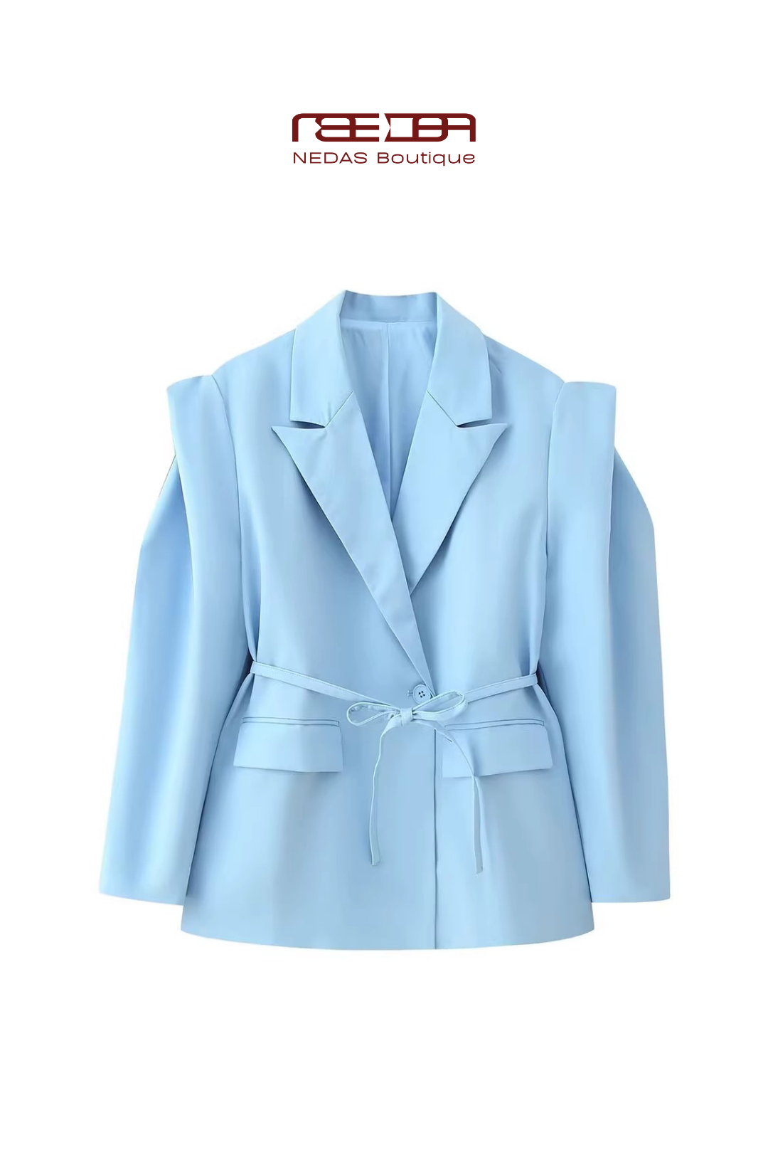 Arina – Oversize Blazer in Sonnengelb mit Taillengürtel