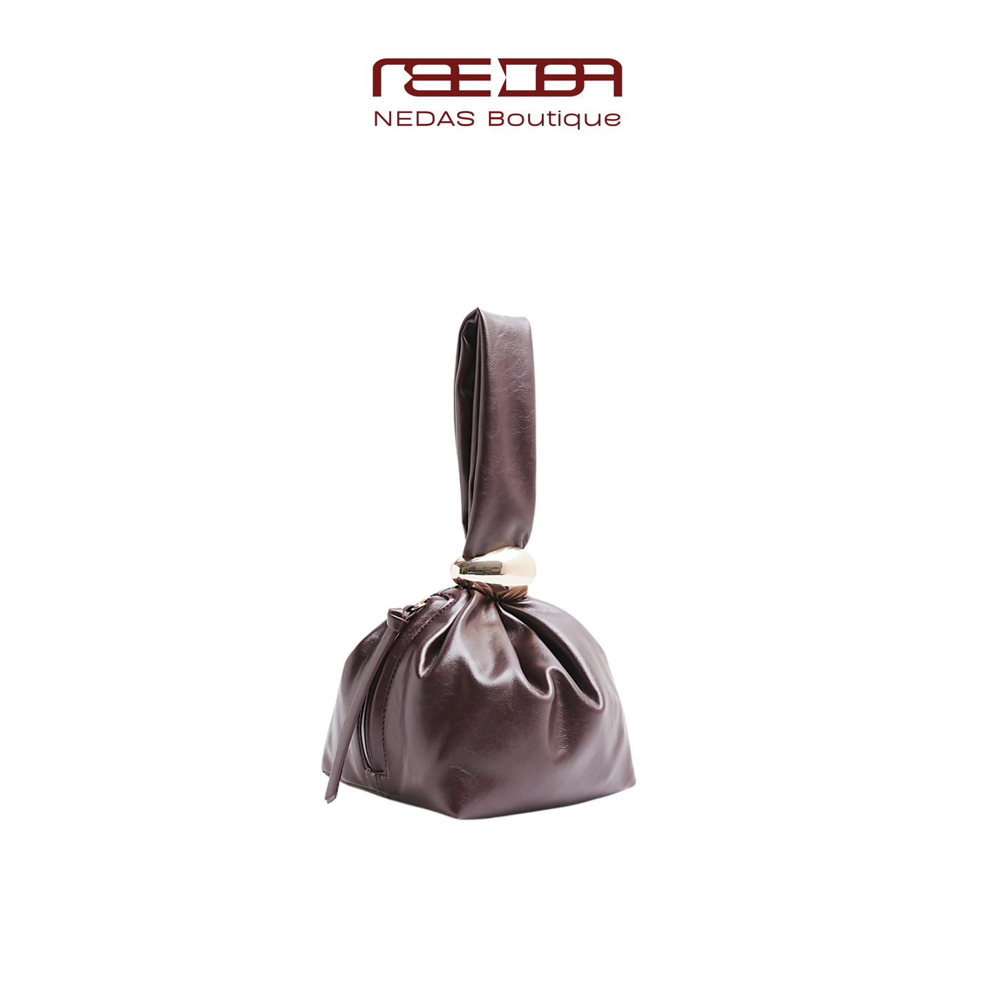 Elegante Knotentasche mit Metallakzent – Handtasche