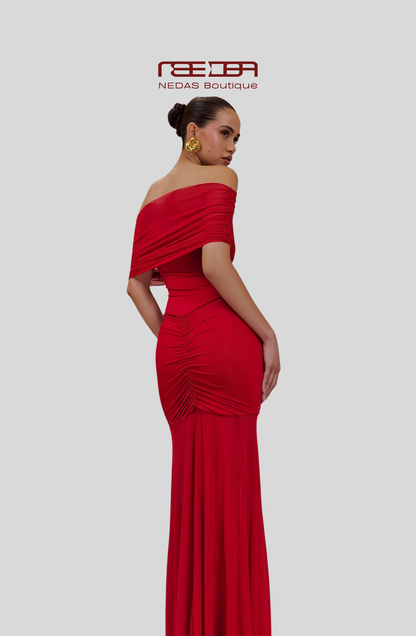 Nadia – Verführerisches Off-Shoulder Kleid