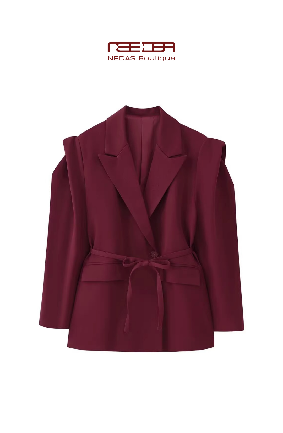 Arina – Oversize Blazer in Sonnengelb mit Taillengürtel