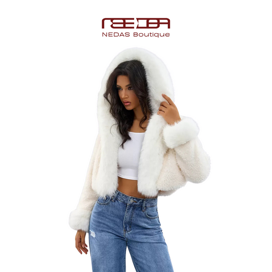 LUXE Faux Fur Winter Jacket – White Edition