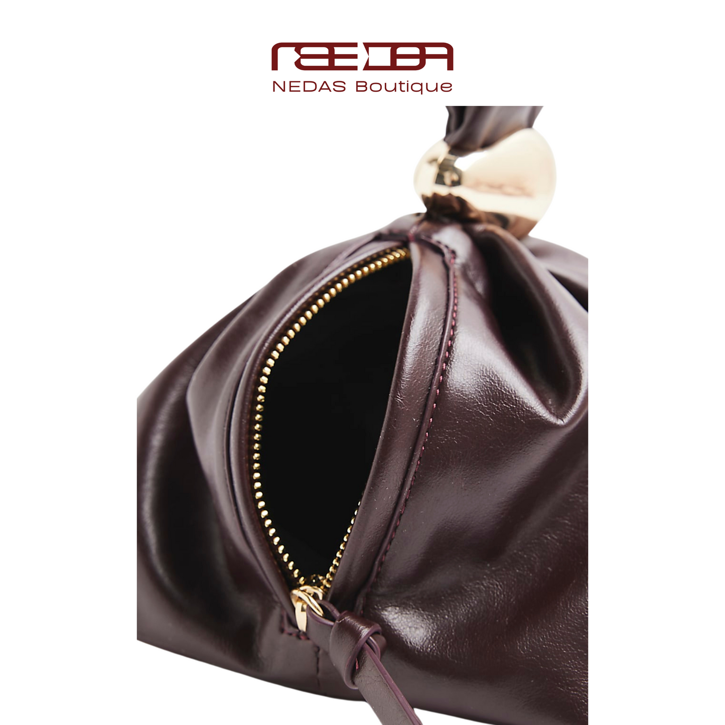 Elegante Knotentasche mit Metallakzent – Handtasche