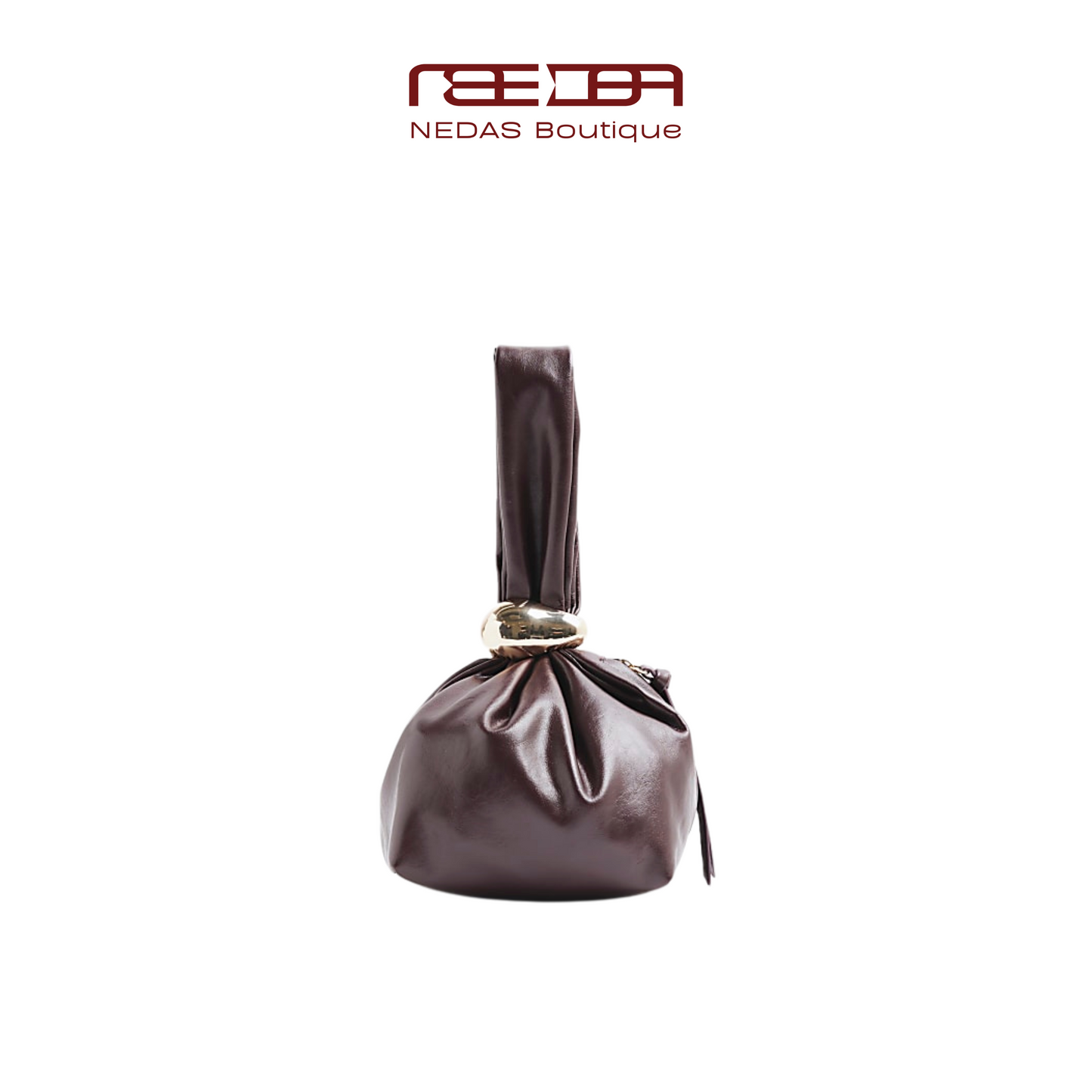 Elegante Knotentasche mit Metallakzent – Handtasche