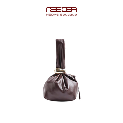 Elegante Knotentasche mit Metallakzent – Handtasche