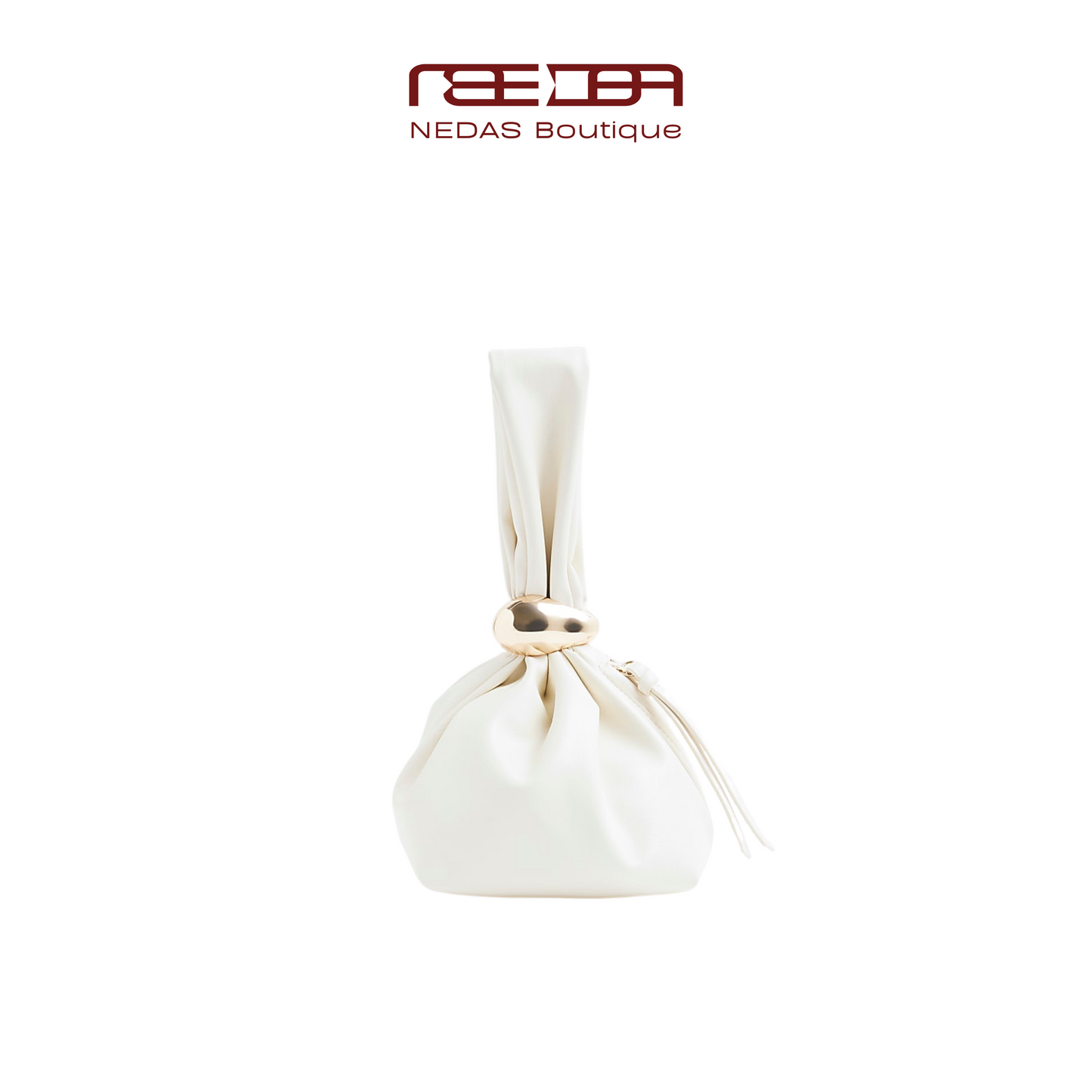 Elegante Knotentasche mit Metallakzent – Handtasche