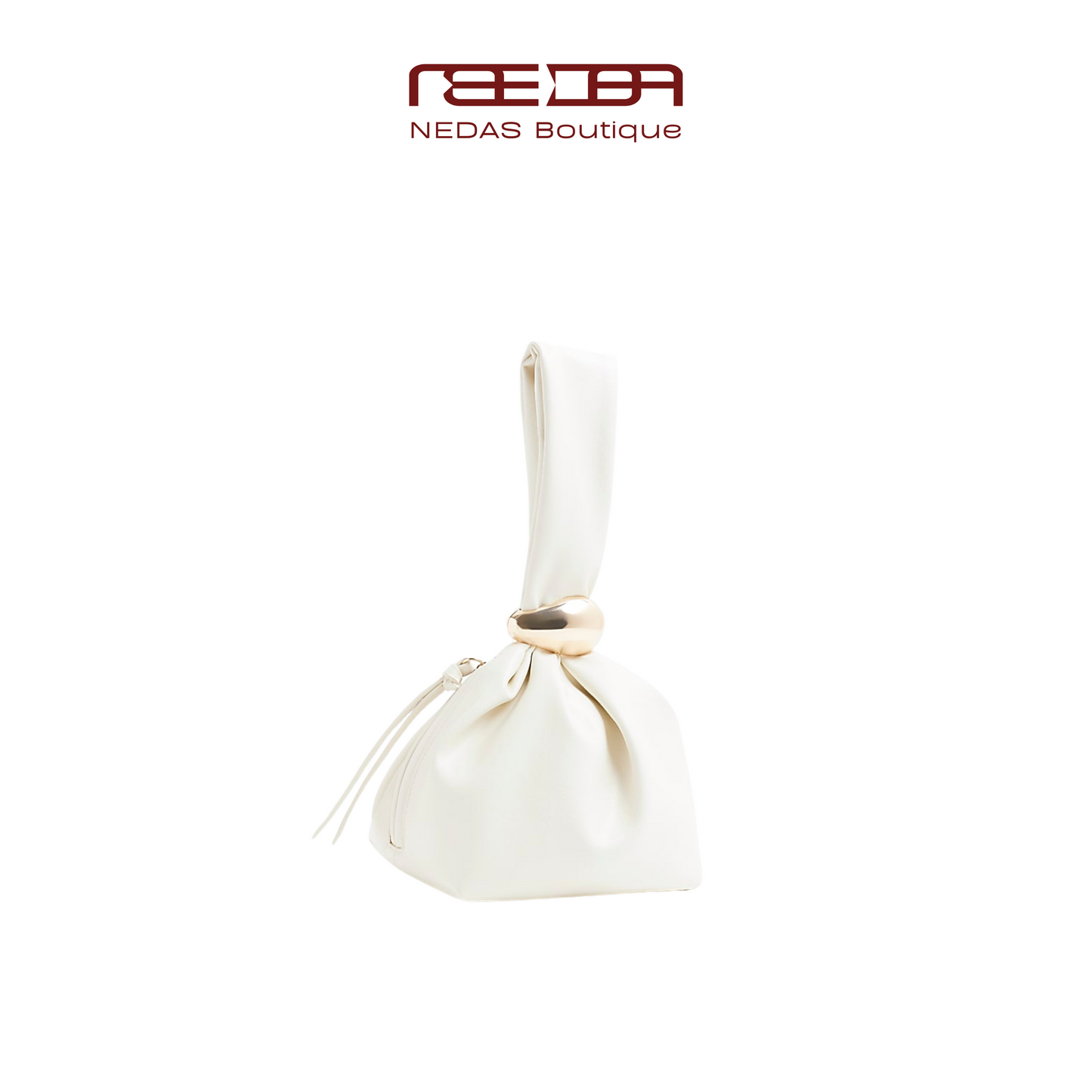 Elegante Knotentasche mit Metallakzent – Handtasche