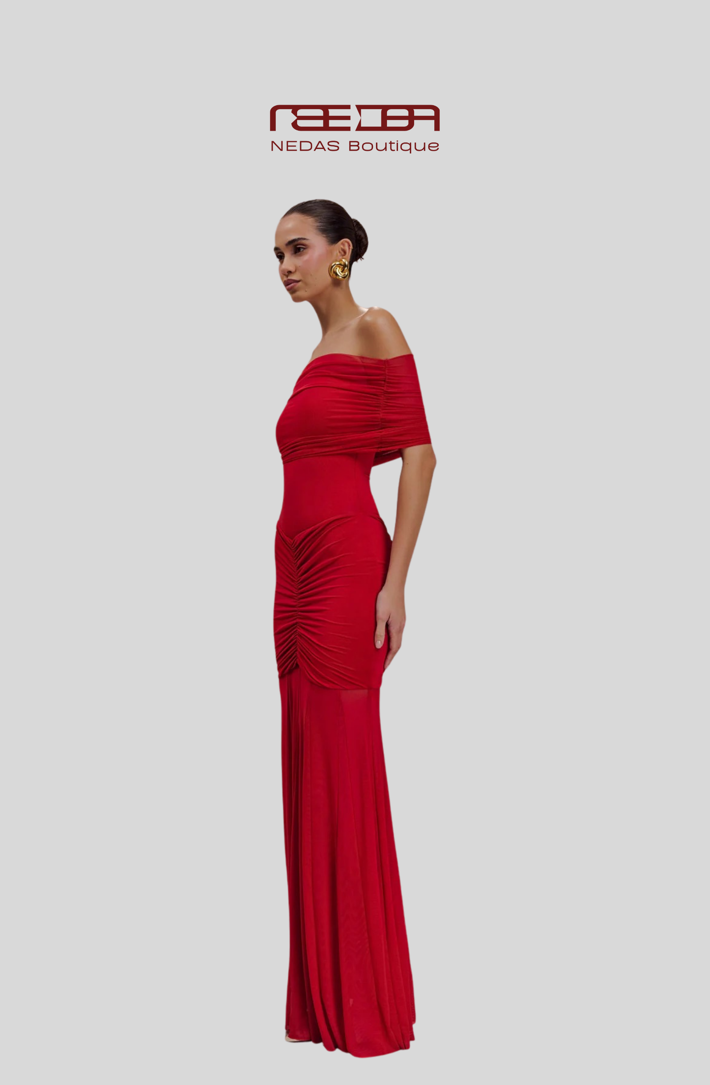 Nadia – Verführerisches Off-Shoulder Kleid