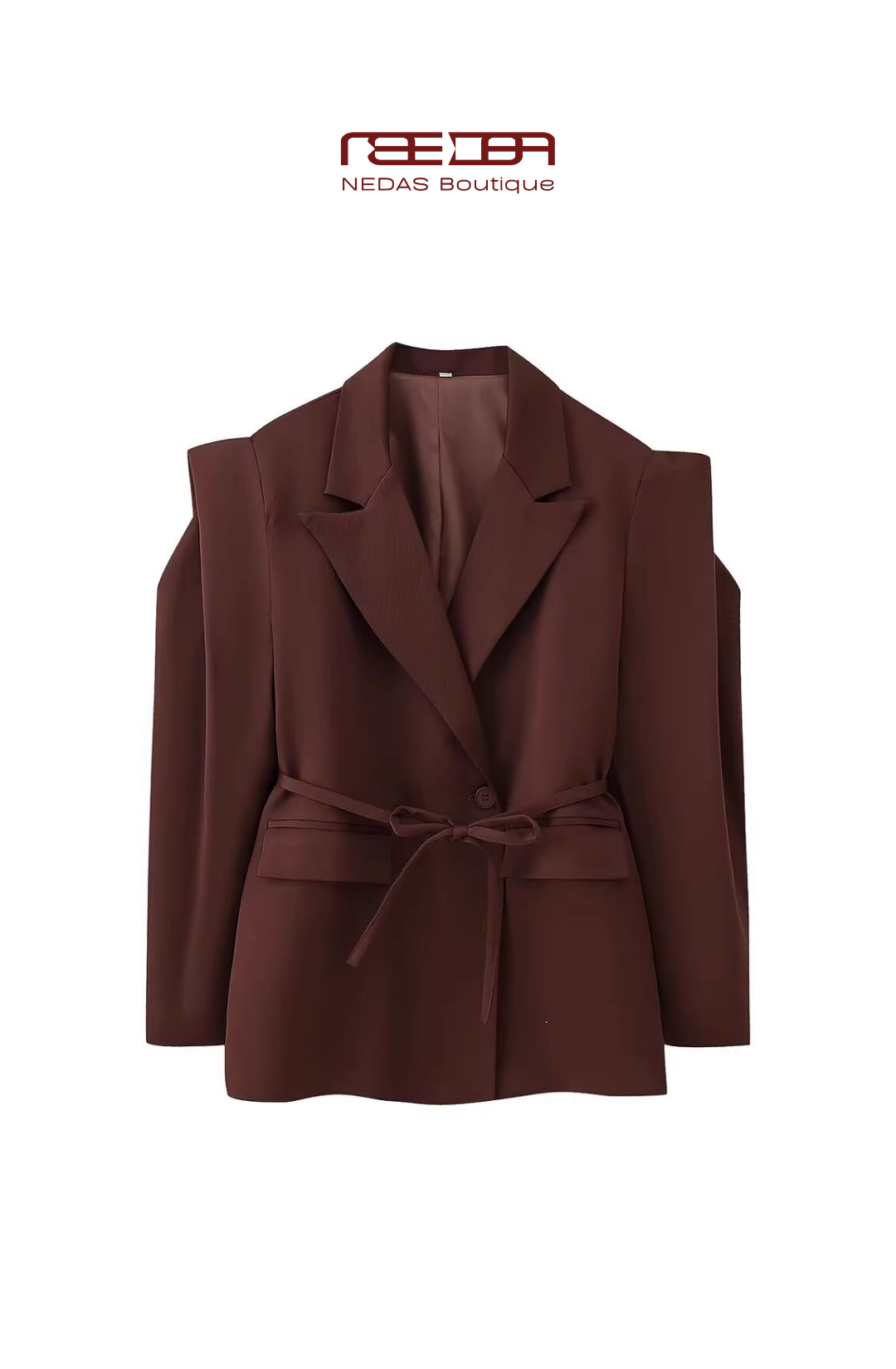 Arina – Oversize Blazer in Sonnengelb mit Taillengürtel