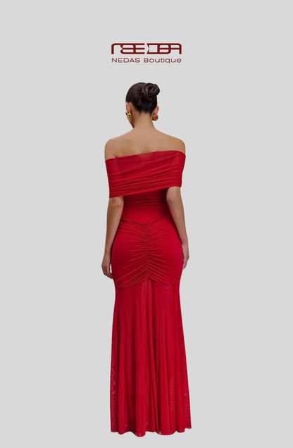 Nadia – Verführerisches Off-Shoulder Kleid
