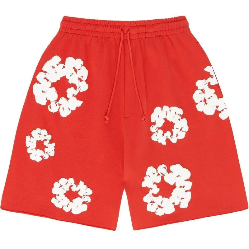 Blumenmuster Shorts  - 100% Cotton