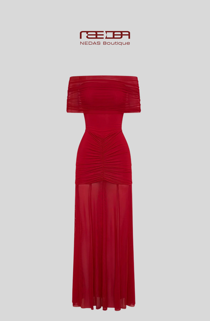 Nadia – Verführerisches Off-Shoulder Kleid