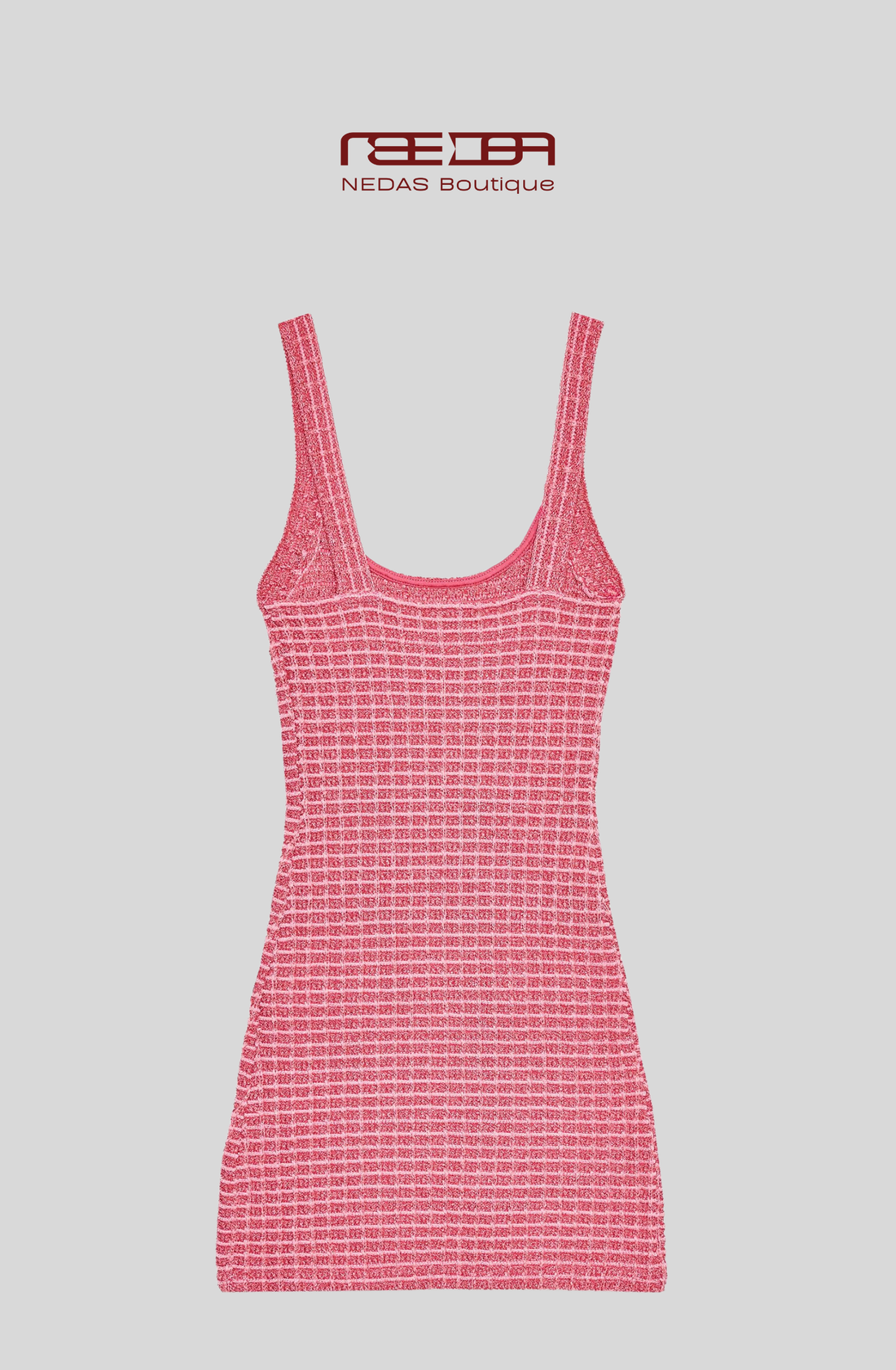 Elina Kleid - Femininer Tweed-Look mit Dekorative Deko-Knöpfe