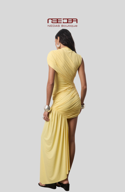 Serena – Figurbetontes Drapé-Kleid