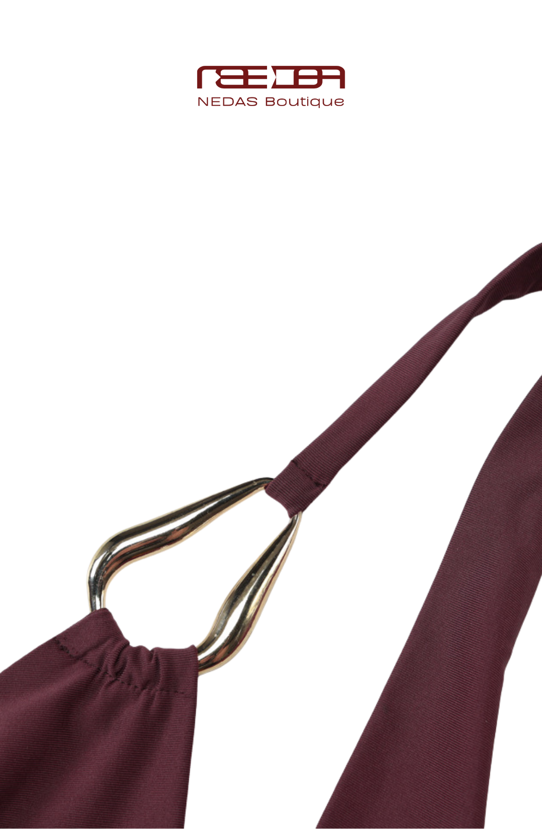 Arina – Elegantes Neckholder-Top in Schokobraun