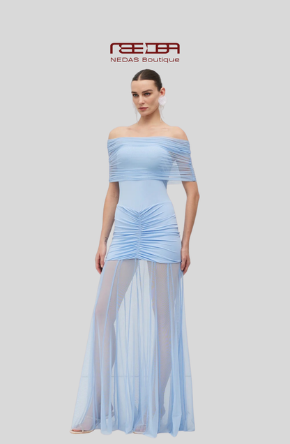 Nadia – Verführerisches Off-Shoulder Kleid