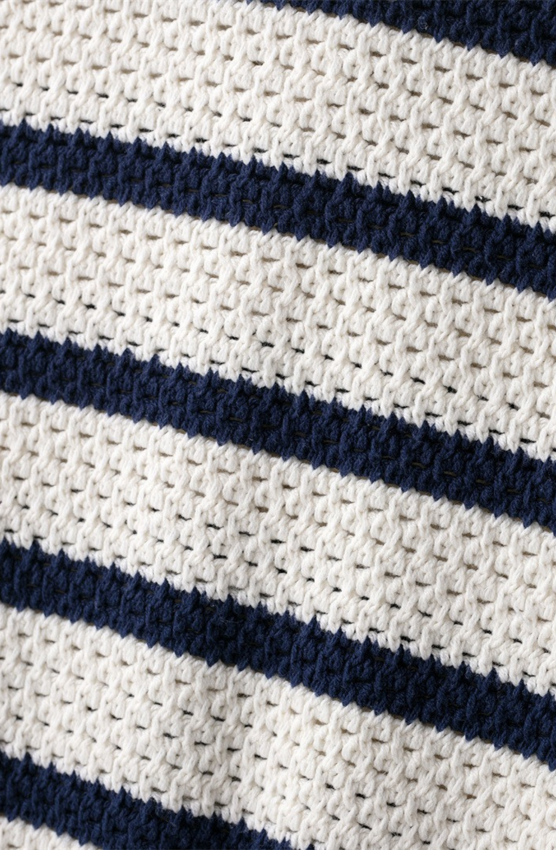 Kurzarm Strickcardigan Streifenlook