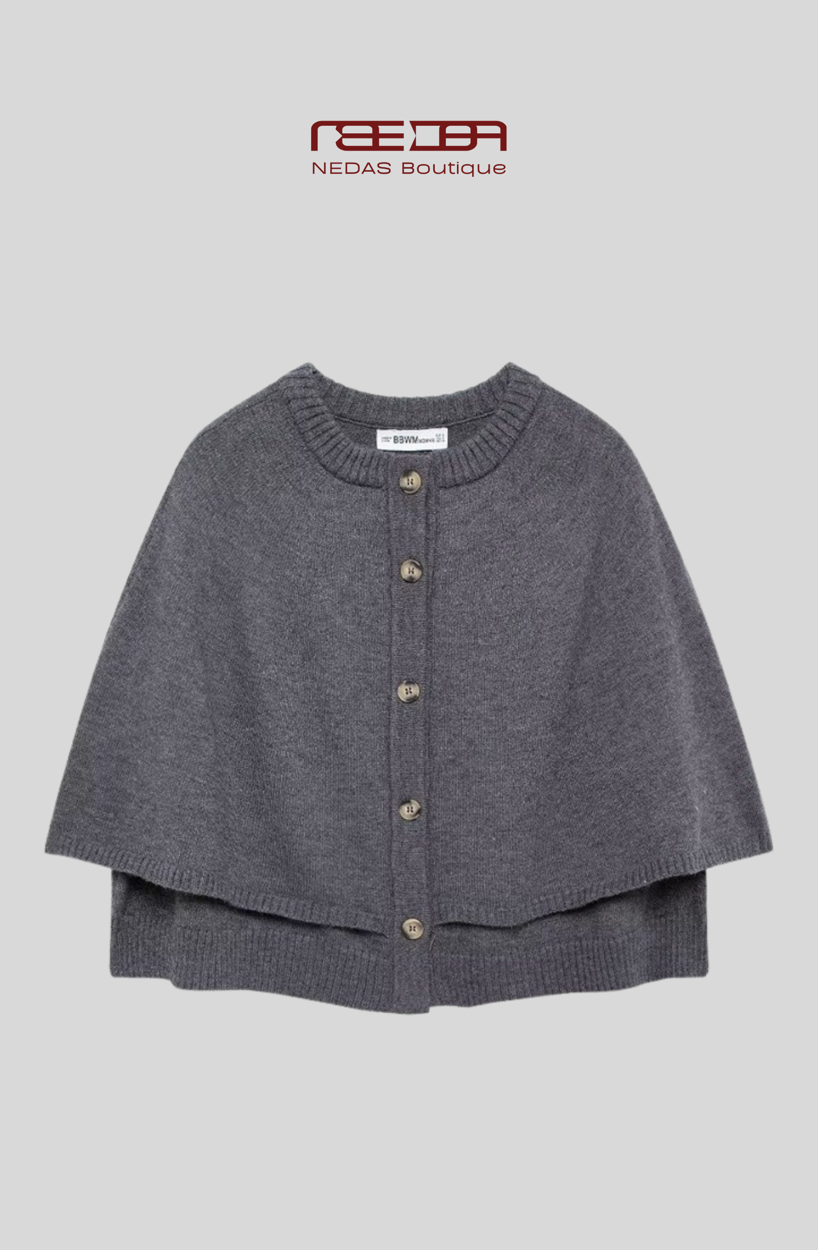 Strickcape mit Knöpfen – Elegantes Strickdesign