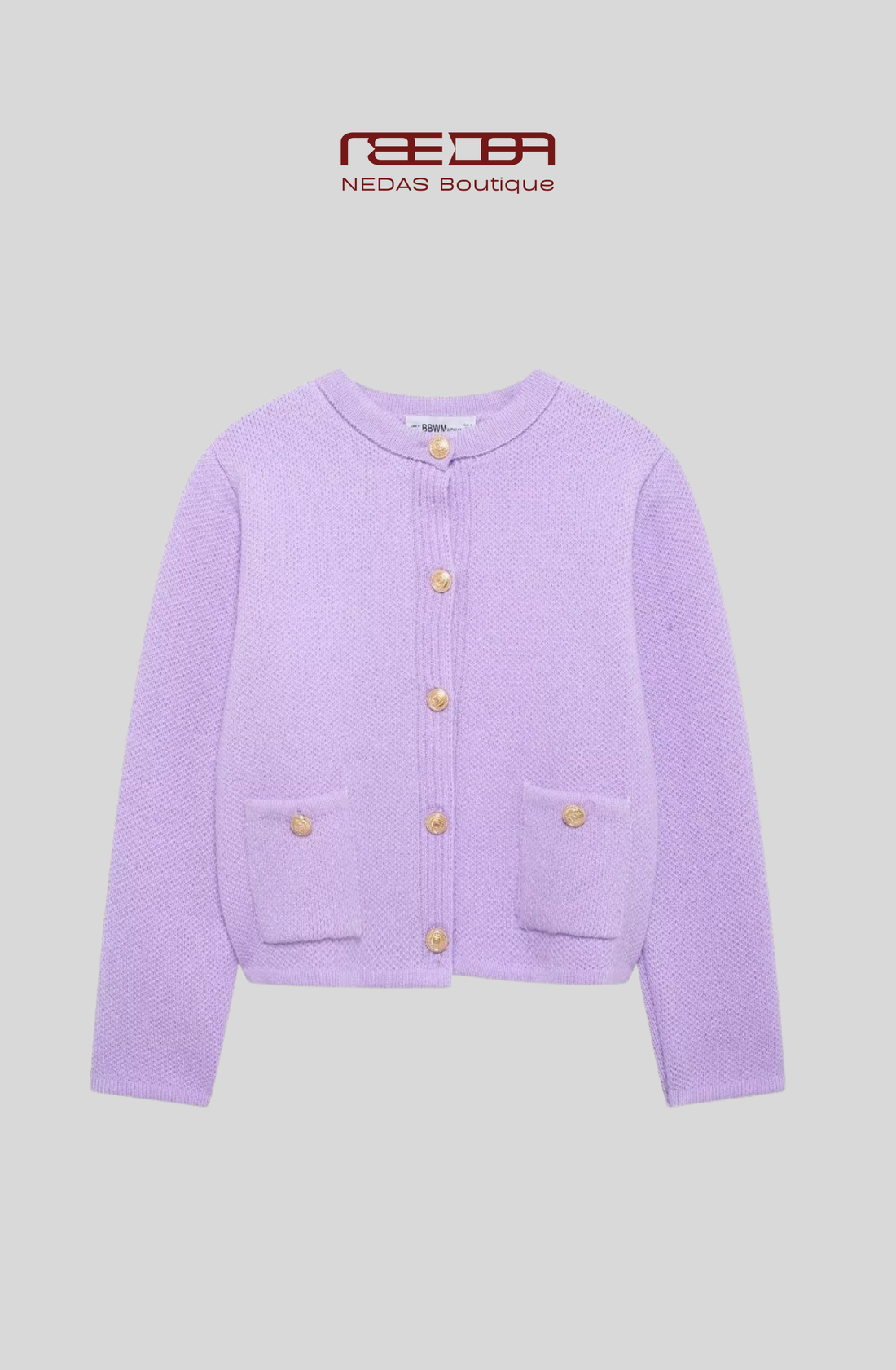 Paris Strickjacke – Edle Strickjacke mit goldenen Knöpfen