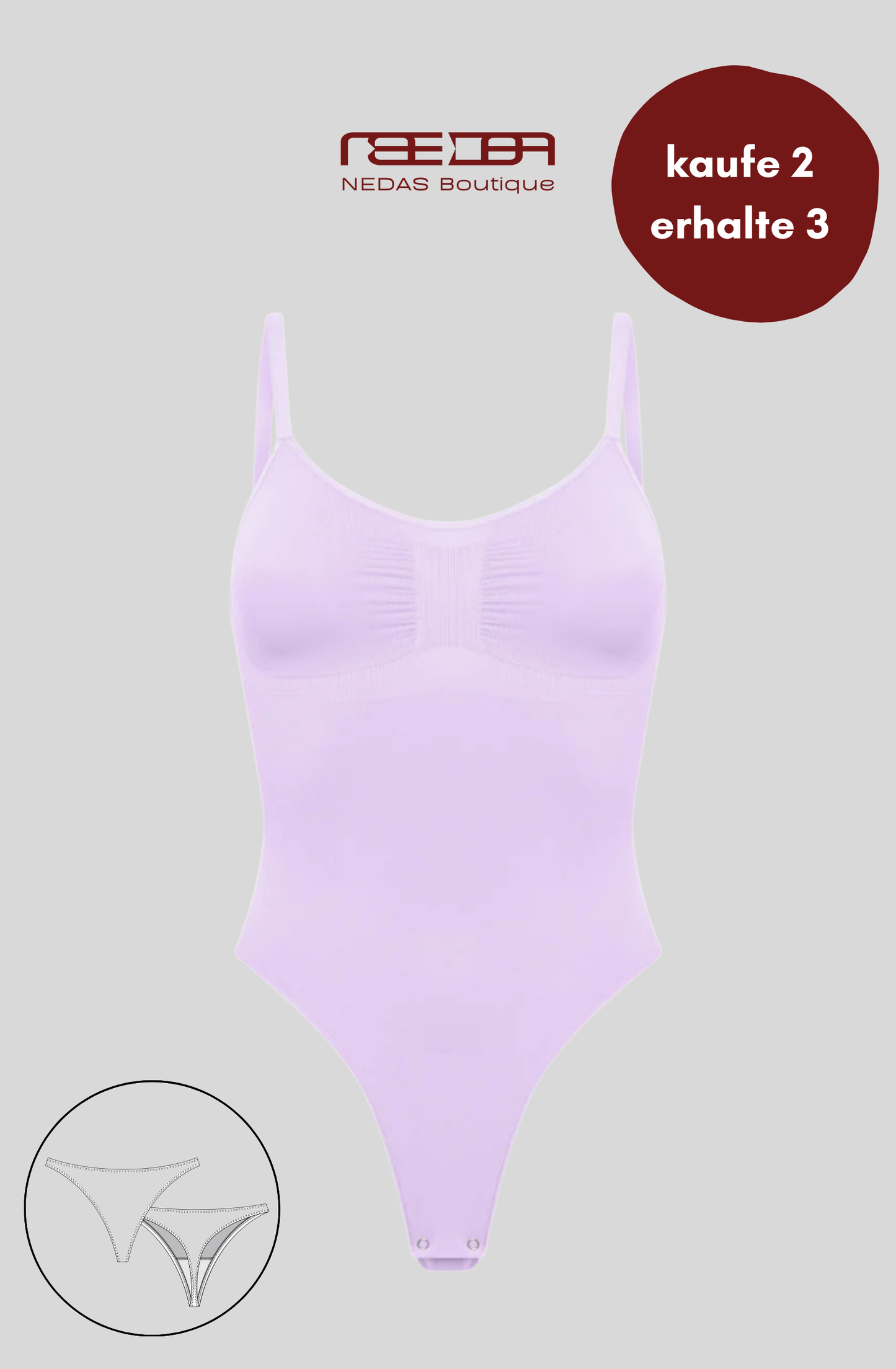 Shapewear mit Push & String - Unsichtbare Eleganz für jeden Tag