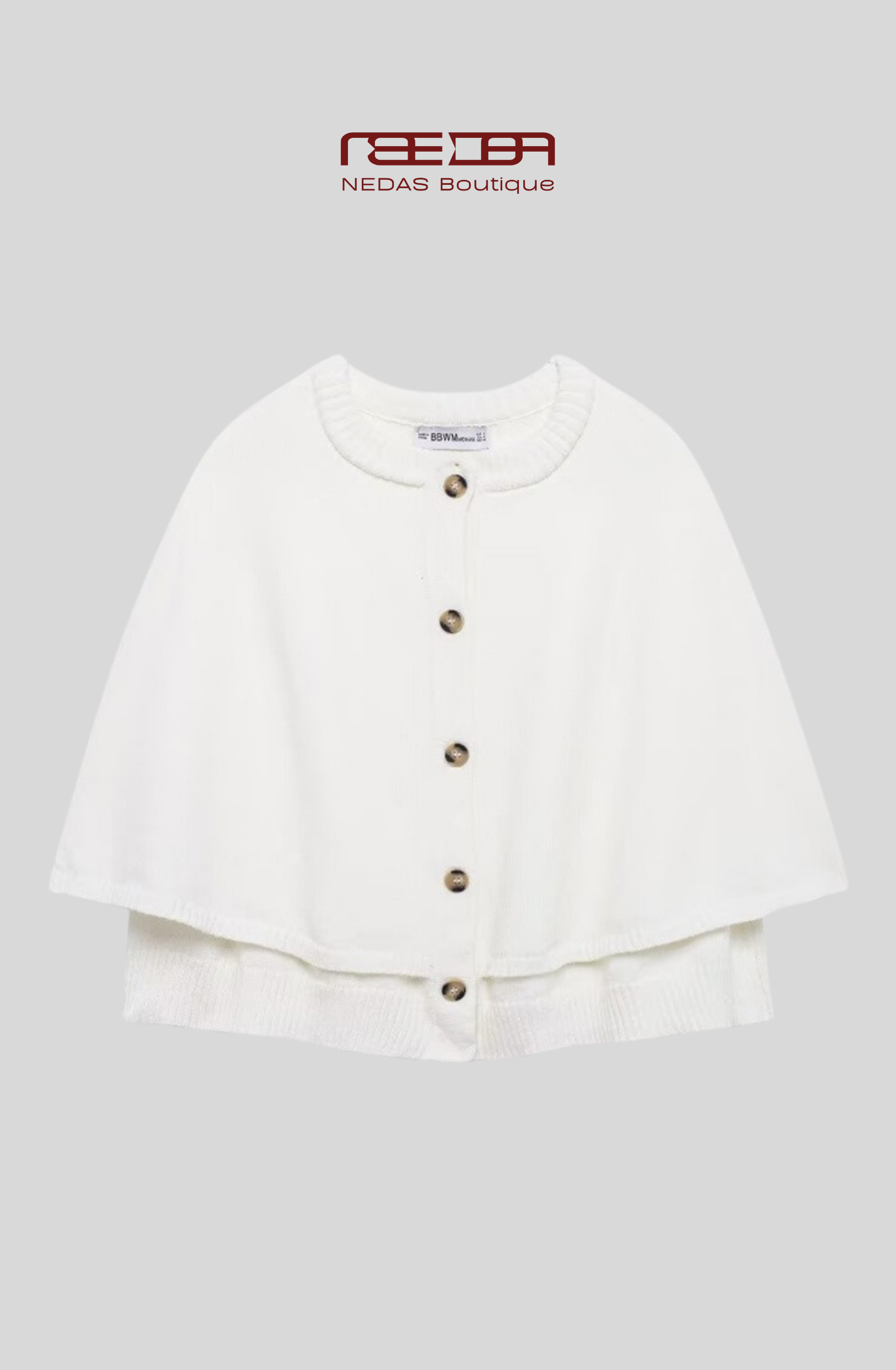 Strickcape mit Knöpfen – Elegantes Strickdesign