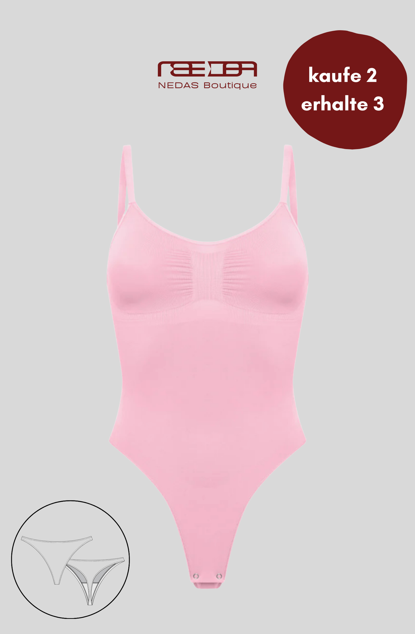 Shapewear mit Push & String - Unsichtbare Eleganz für jeden Tag