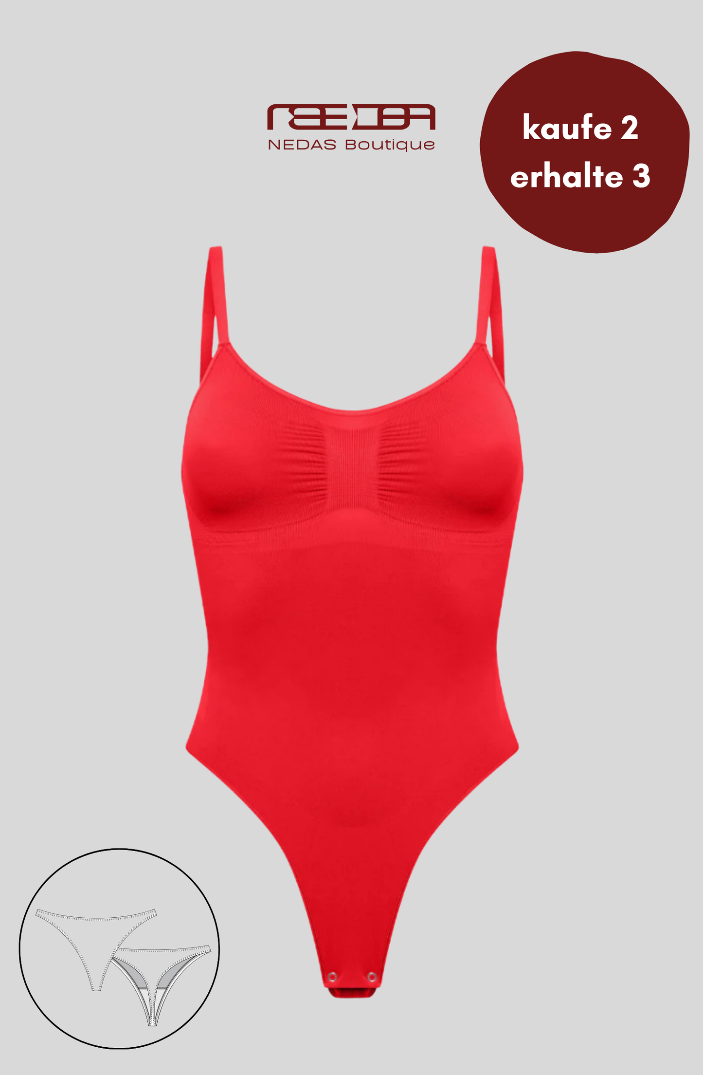 Shapewear mit Push & String - Unsichtbare Eleganz für jeden Tag