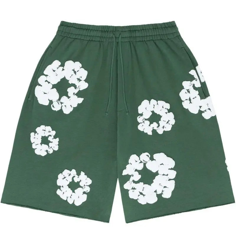 Blumenmuster Shorts  - 100% Cotton