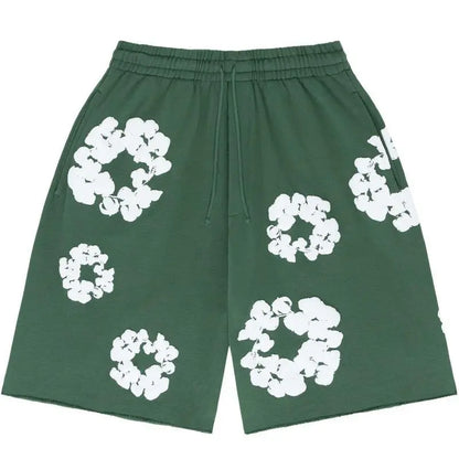 Blumenmuster Shorts  - 100% Cotton