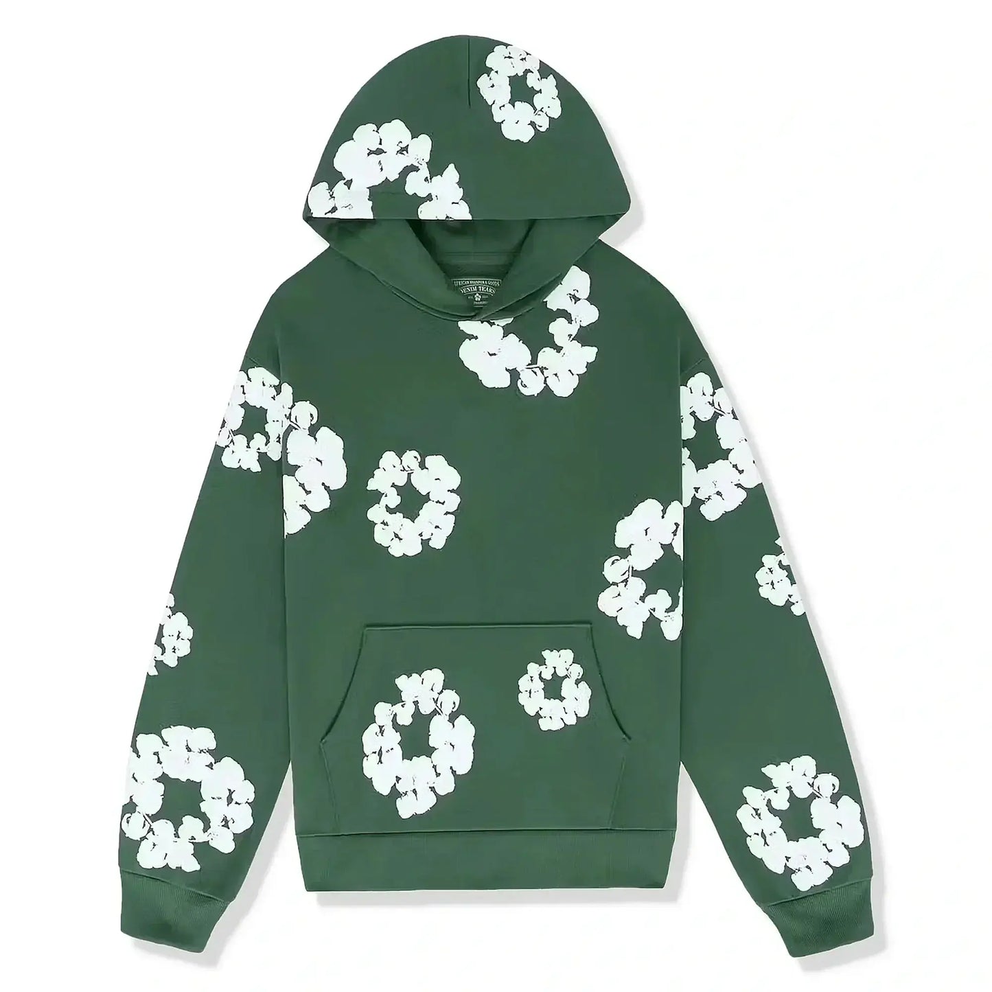 Blumenmuster Hoodie - 100% Cotton