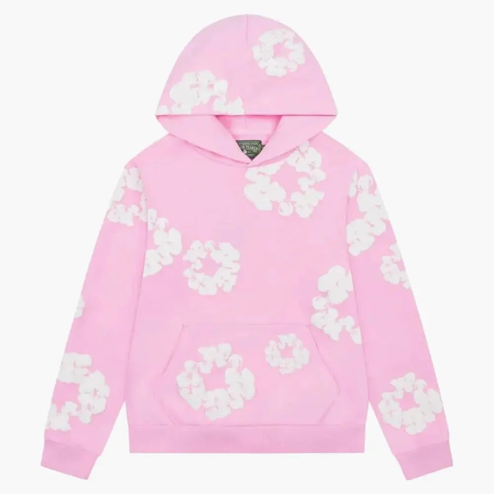 Blumenmuster Hoodie - 100% Cotton