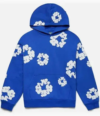 Blumenmuster Hoodie - 100% Cotton