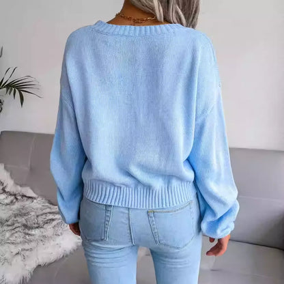 Kuschelige Strickjacke mit Wolkenmuster