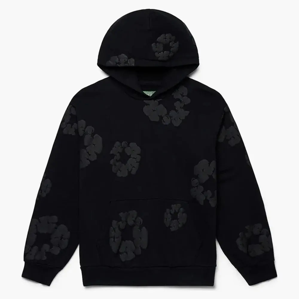 Blumenmuster Hoodie - 100% Cotton